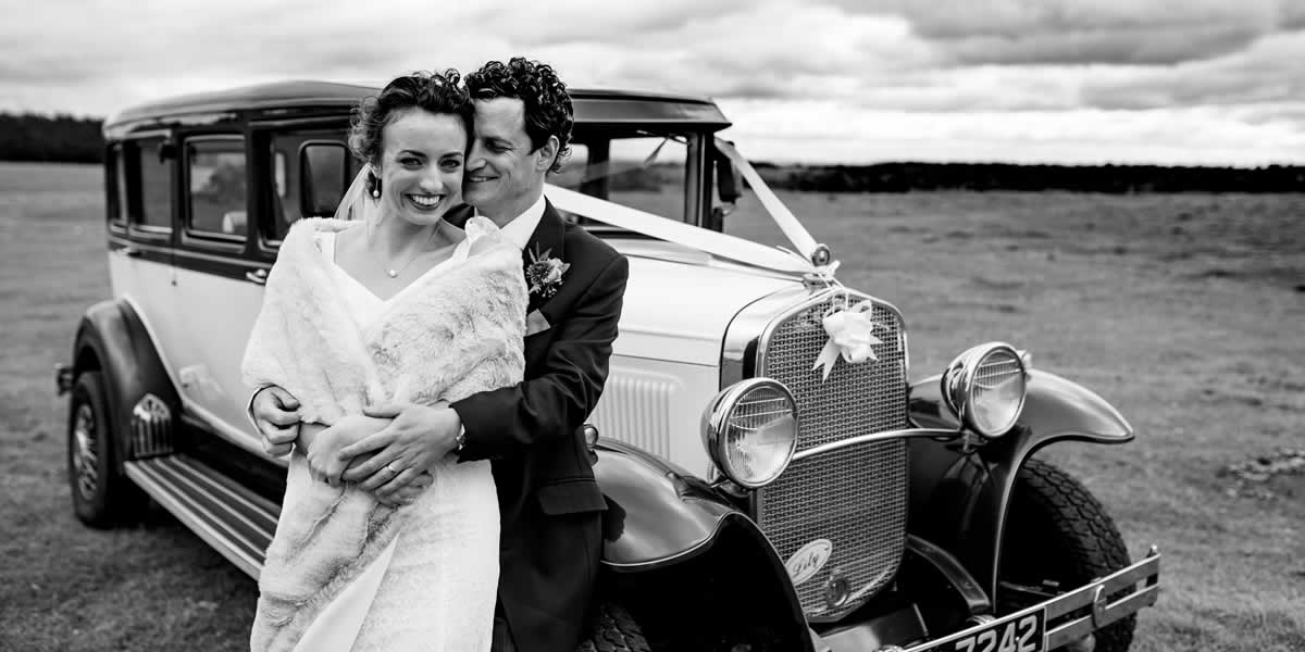 Vintage wedding car